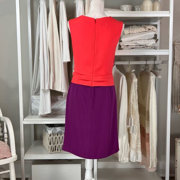 Suzi Chin for Maggy Sz. Medium, boutique colorblock dress fun flirty party #0666 - Picture 4 of 7
